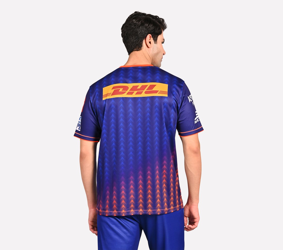 MUMBAI INDIANS: IPL TRAINING REPLICA JERSEY 2025, ROYAL/NAVY/LIME Apparel Left View