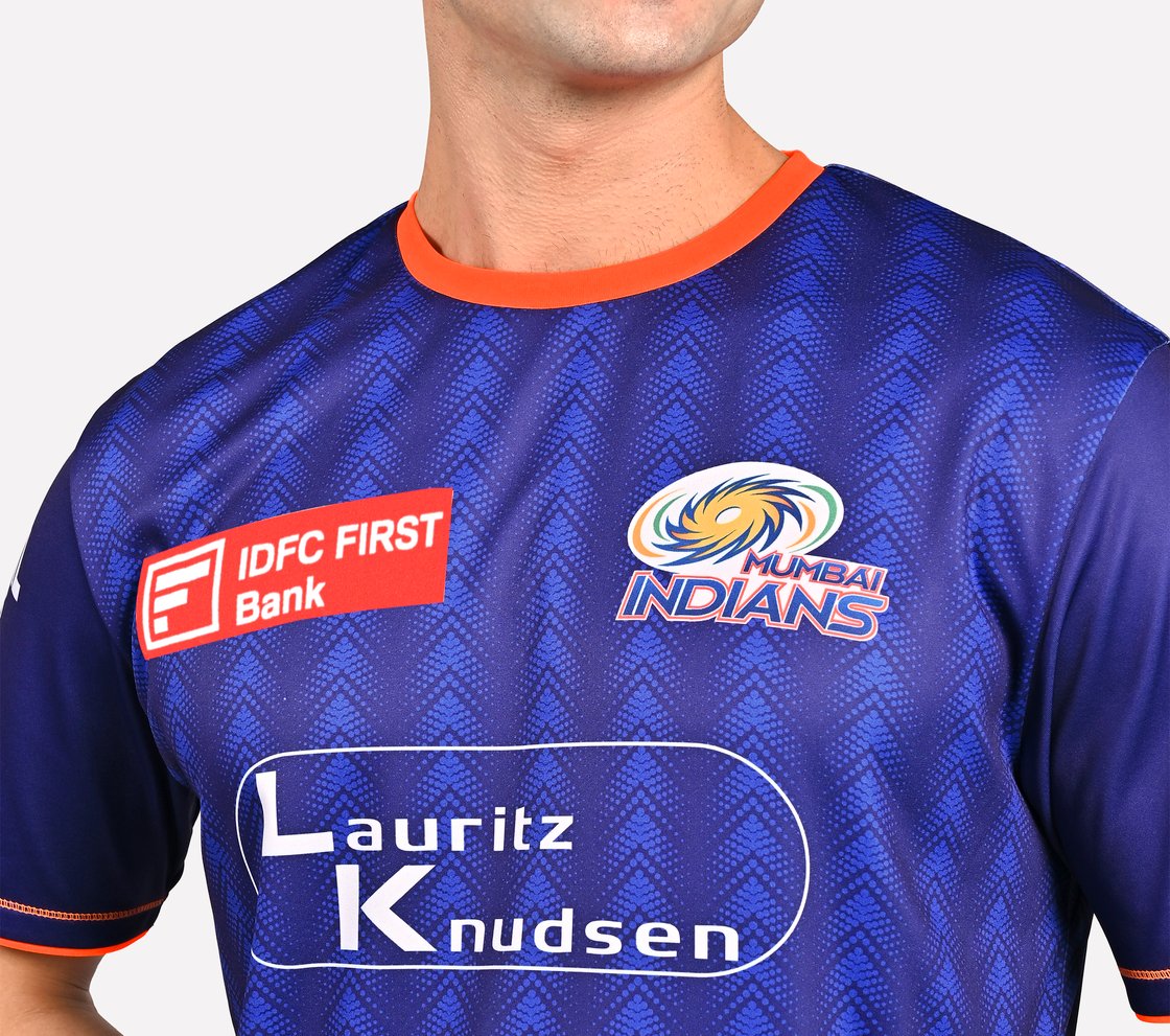 MUMBAI INDIANS: IPL TRAINING REPLICA JERSEY 2025, ROYAL/NAVY/LIME Apparel Right View