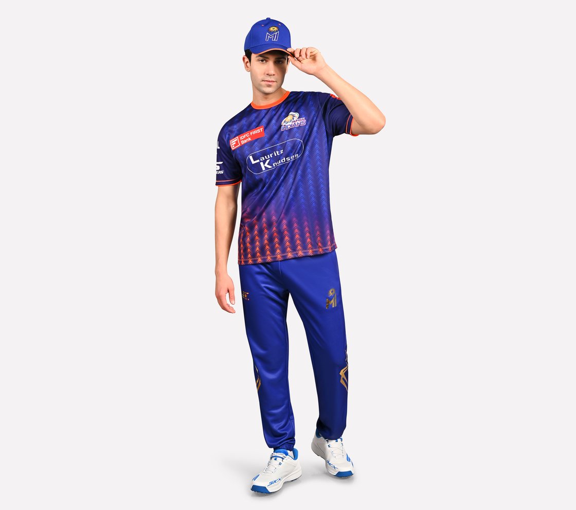 MUMBAI INDIANS: IPL TRAINING REPLICA JERSEY 2025, ROYAL/NAVY/LIME Apparel Right View