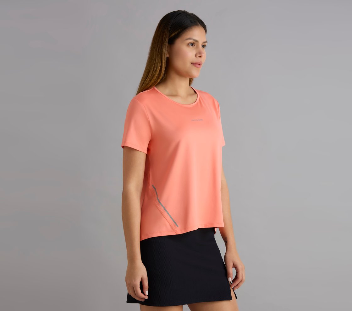 REFLECTIVE TAPE DETAILED TEE, NEON YELLOW/ORANGE Apparel Bottom View