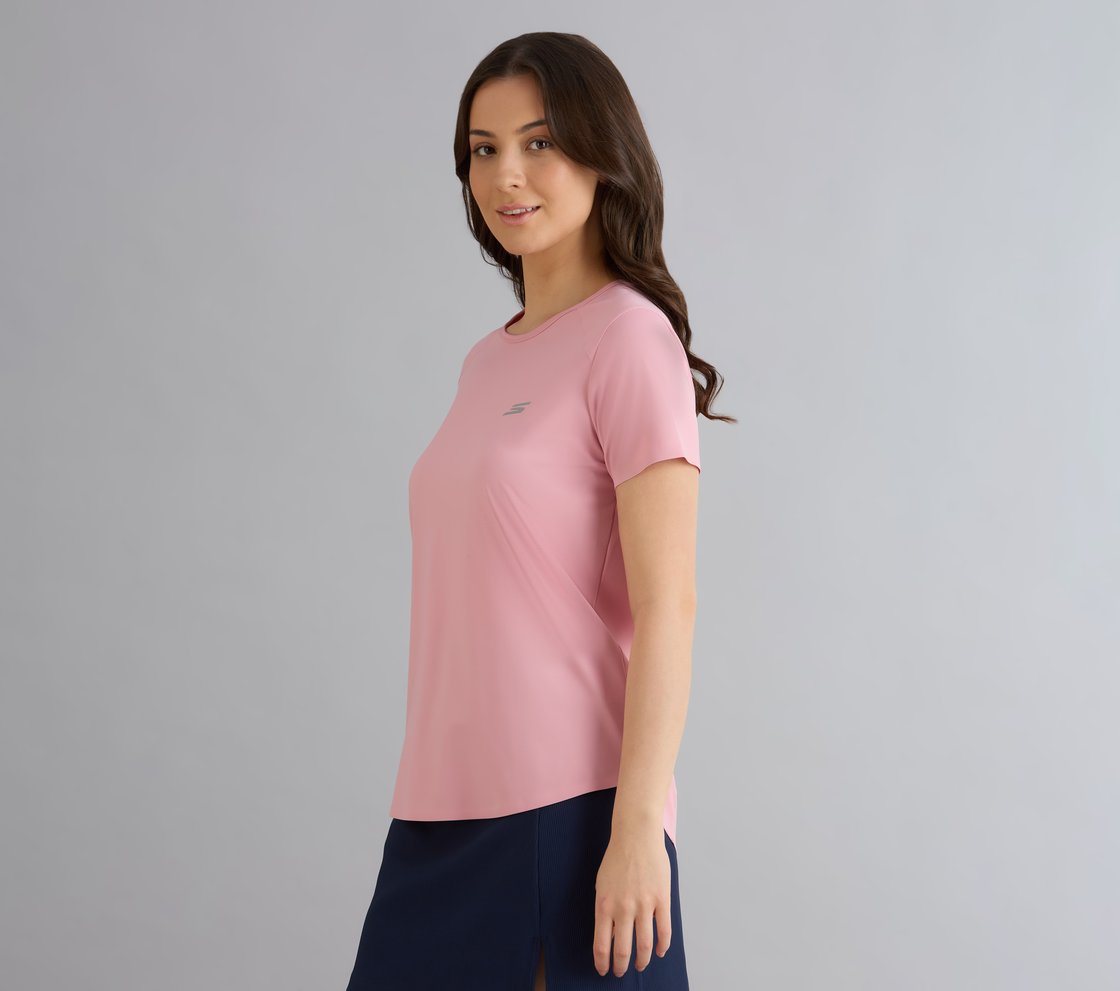 BONDED PERFORMANCE T-SHIRT, PURPLE/YELL Apparel Top View