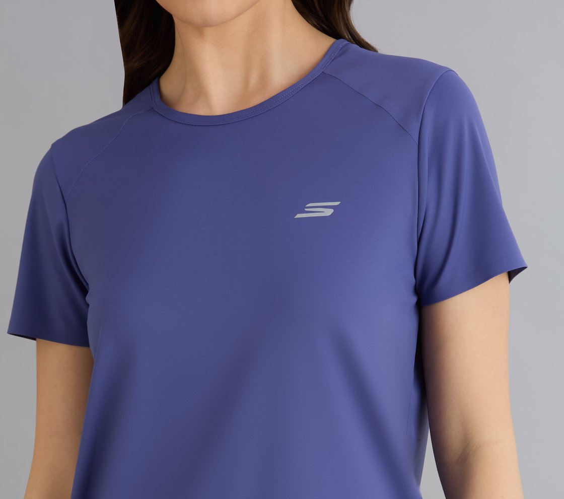 BONDED PERFORMANCE T-SHIRT, WHITE/PINK/PERIWINKLE Apparel Right View