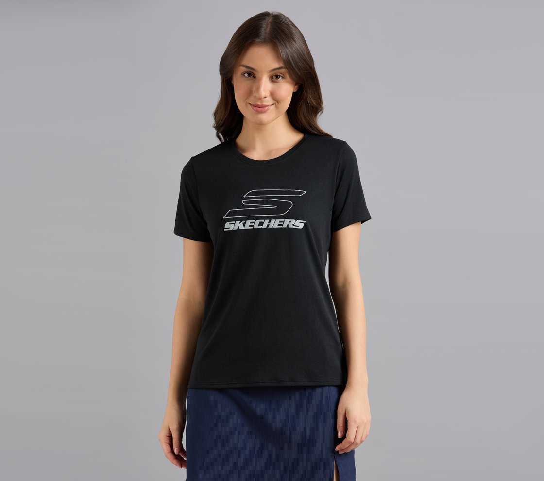 PERFORMANCE RUNNING T-SHIRT, BLACK Apparel Lateral View