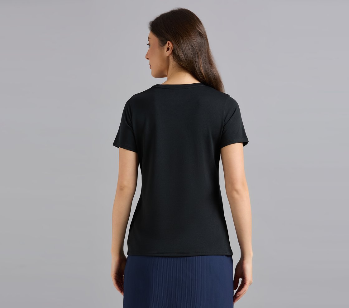PERFORMANCE RUNNING T-SHIRT, BLACK Apparel Left View