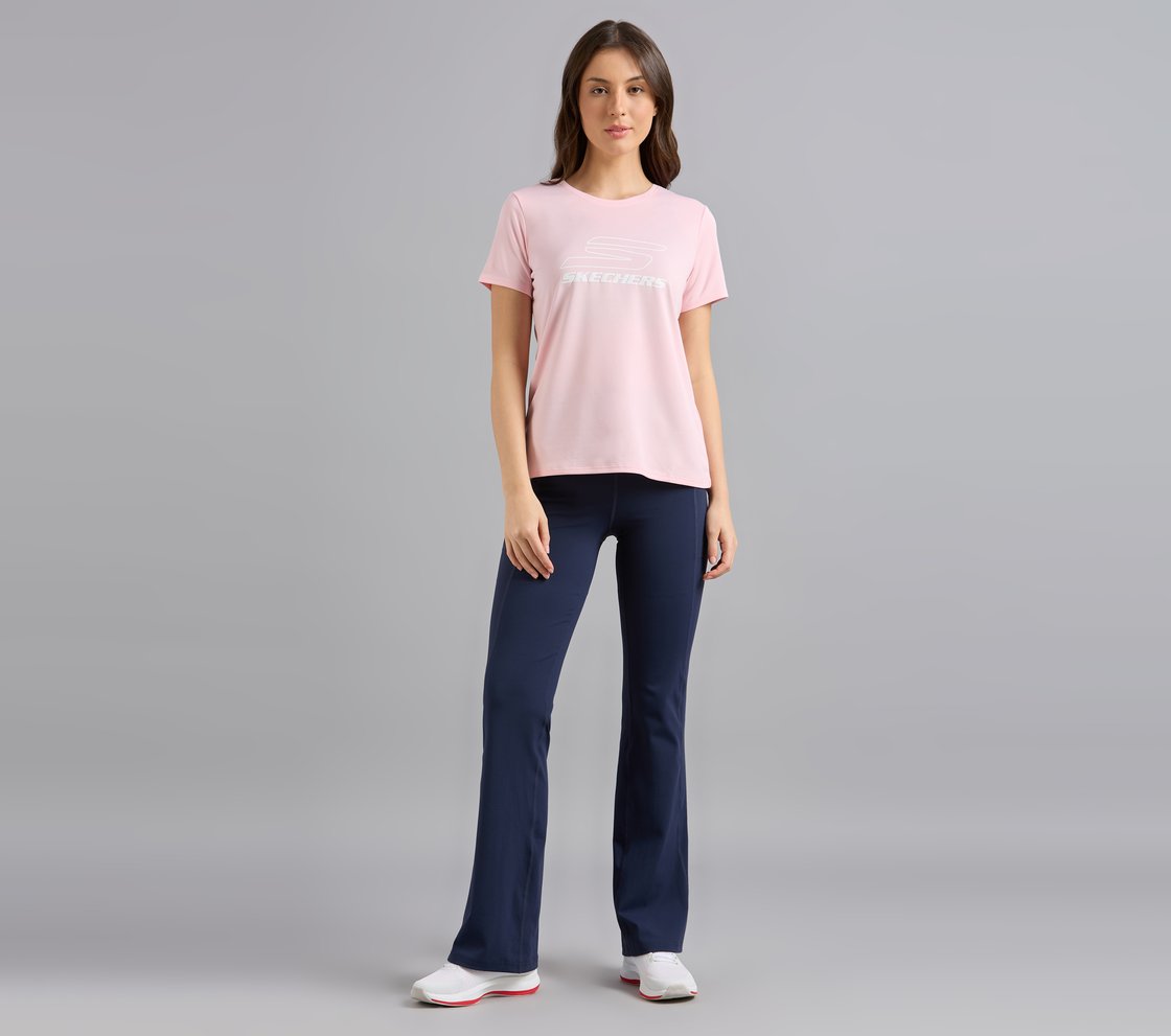 PERFORMANCE RUNNING T-SHIRT, WHITE/PINK Apparel Right View