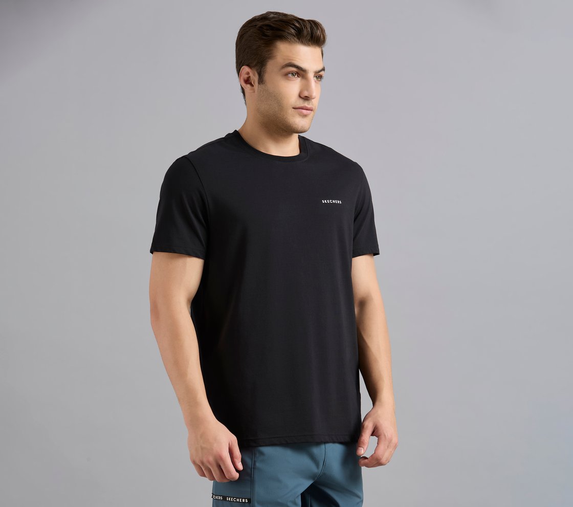 ESSENTIAL BRANDING T SHIRT, BLACK Apparel Bottom View