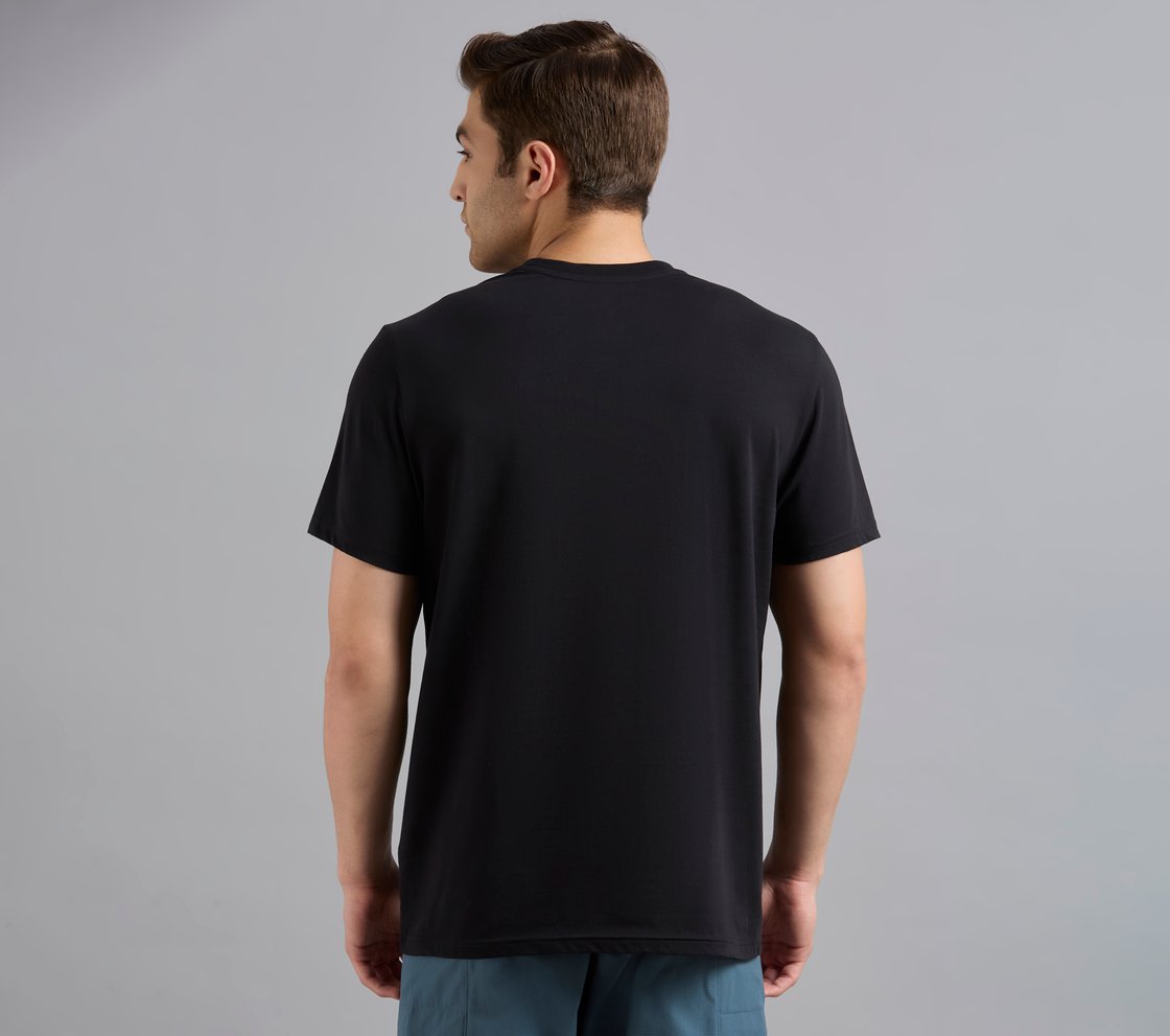 ESSENTIAL BRANDING T SHIRT, BLACK Apparel Left View