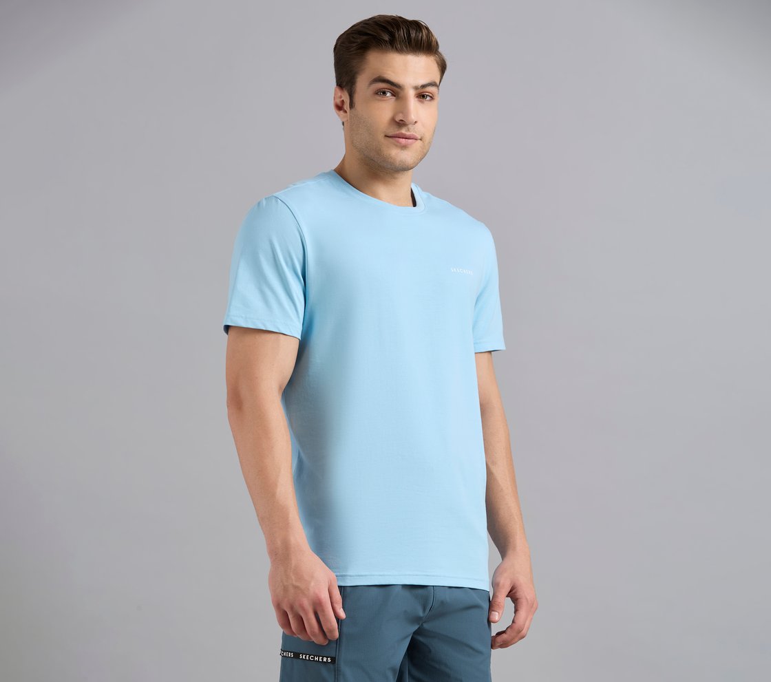 ESSENTIAL BRANDING T SHIRT, GRAY/AQUA/PINK