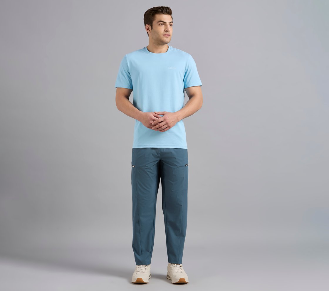 ESSENTIAL BRANDING T SHIRT, GRAY/AQUA/PINK