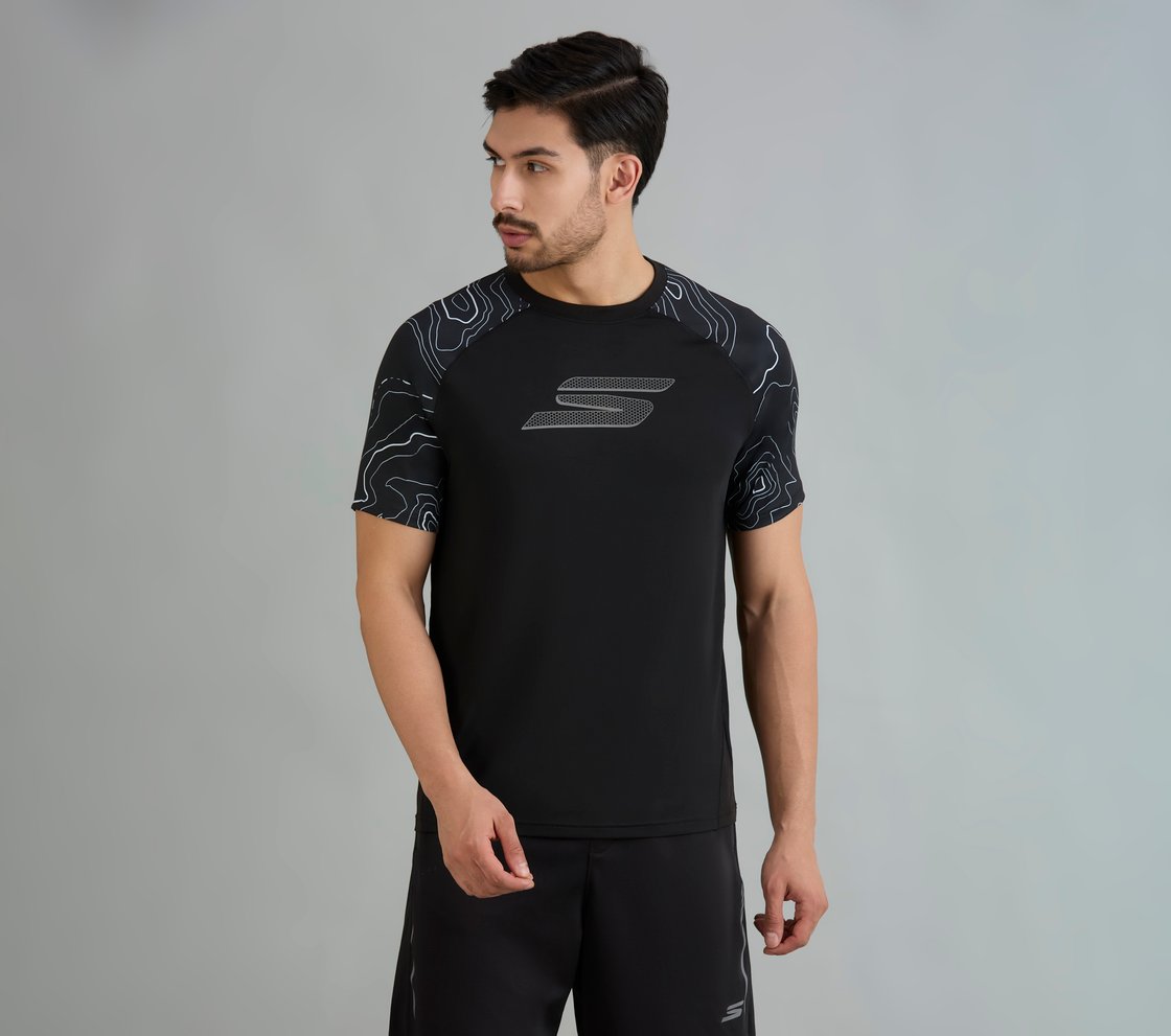 SOCCER BRANDED T-SHIRT, BLACK