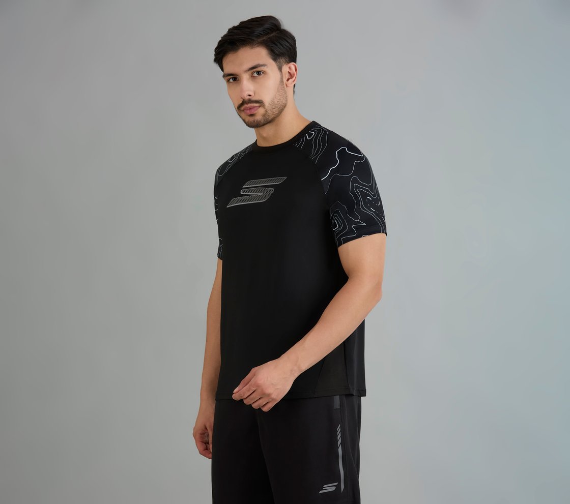 SOCCER BRANDED T-SHIRT, BLACK