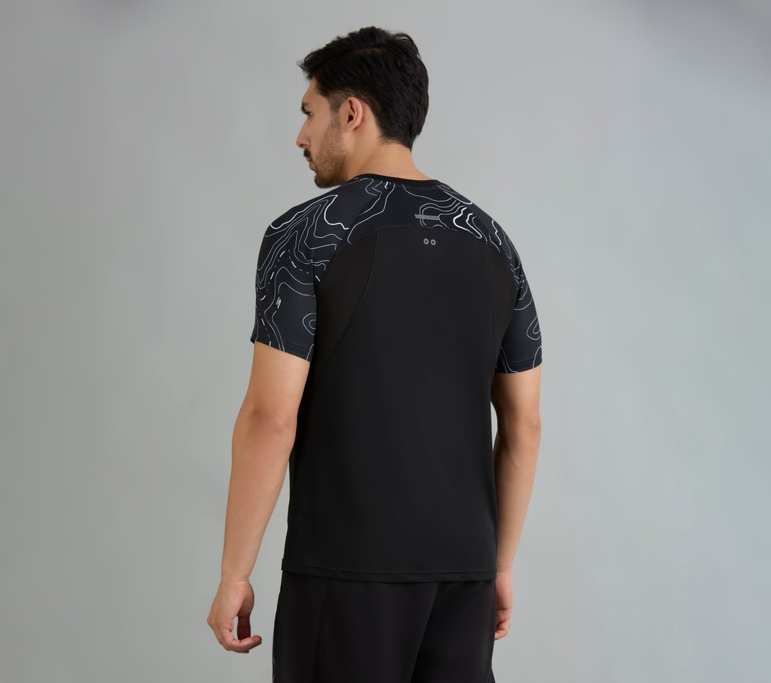 SOCCER BRANDED T-SHIRT, BLACK Apparel Left View