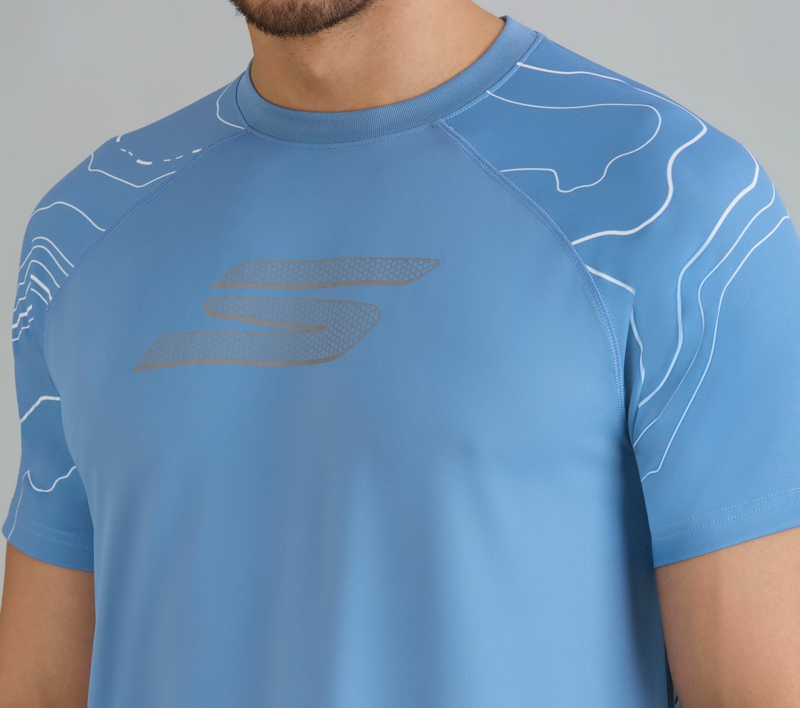 SOCCER BRANDED T-SHIRT, WHITE/BLUE/RED