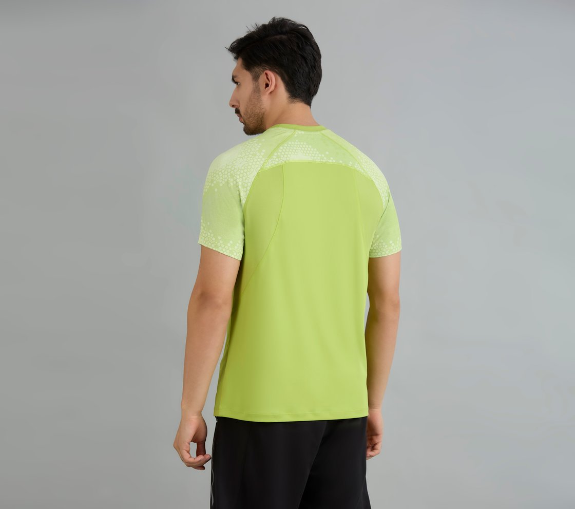 SOCCER BRANDED T-SHIRT, LIME