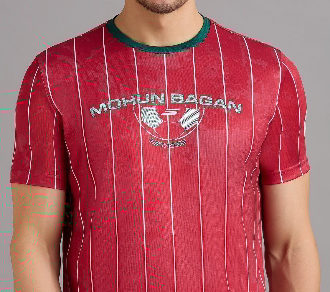 MOHUN BAGAN BRANDED BACK T-SHIRT, RED Apparel Right View