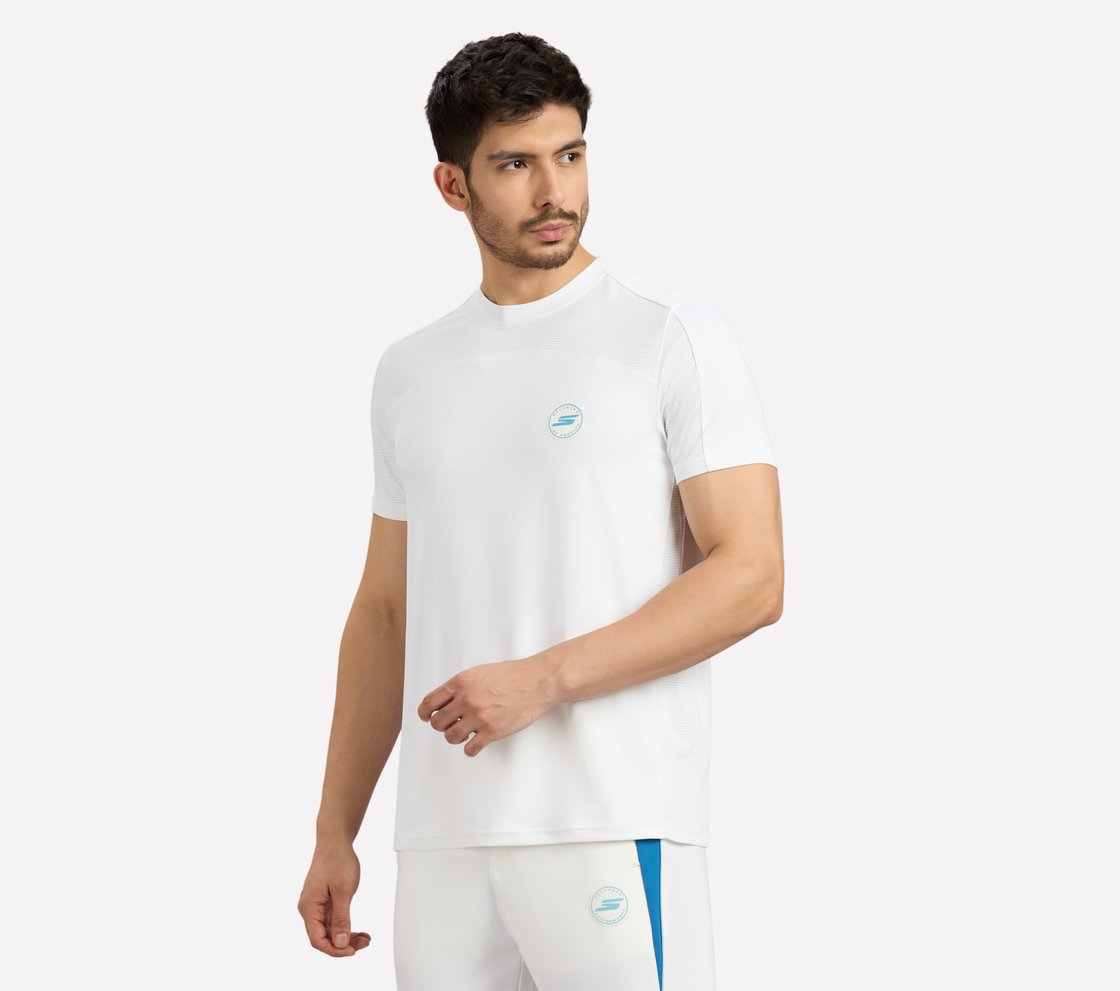 MENS CRICKET T-SHIRT, WHITE