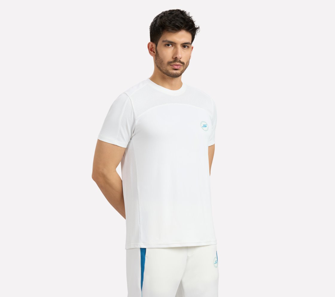 MENS CRICKET T-SHIRT, WHITE