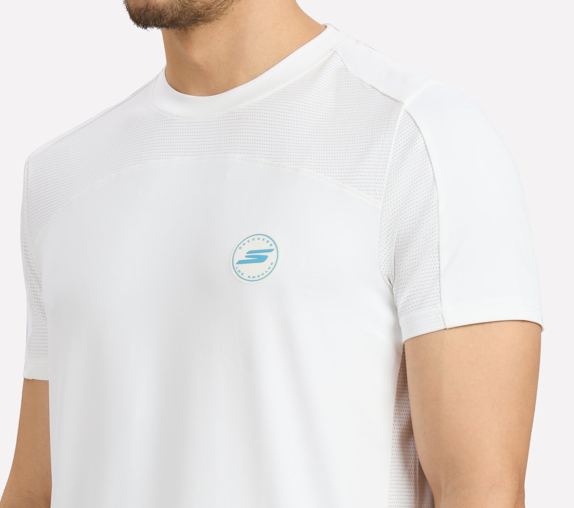 MENS CRICKET T-SHIRT, WHITE Apparel Right View
