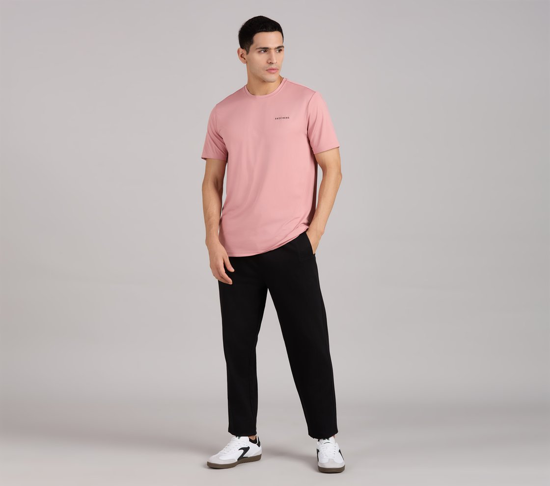SKECHERS ULTRASOFT TEE, TAUPE/PINK Apparel Right View