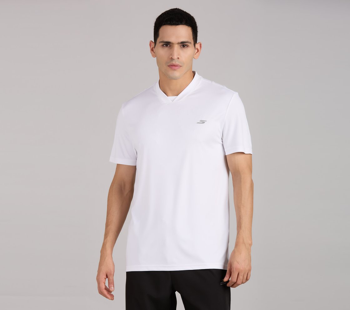 CRICKET V-MESH POLO, WHITE