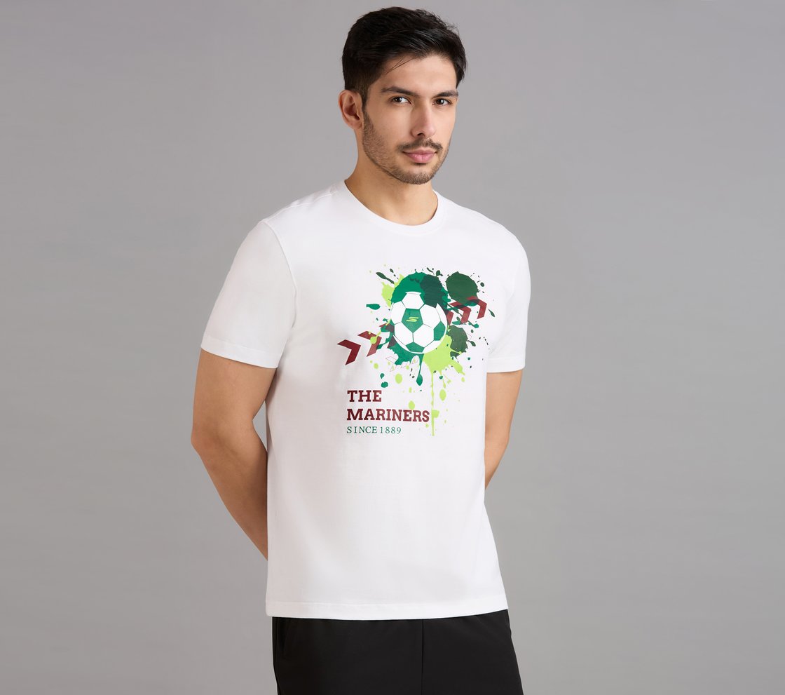 MOHUN BAGAN MARINERS T-SHIRT, WHITE Apparel Bottom View