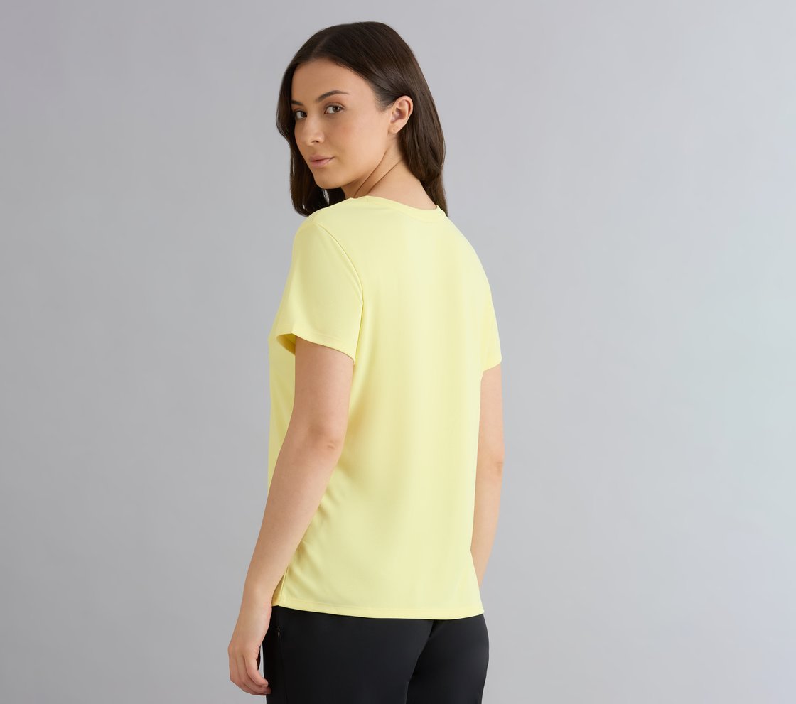 BASIC PERFROMANCE TUNIC T-SHIRT, SILVER/LIME Apparel Left View