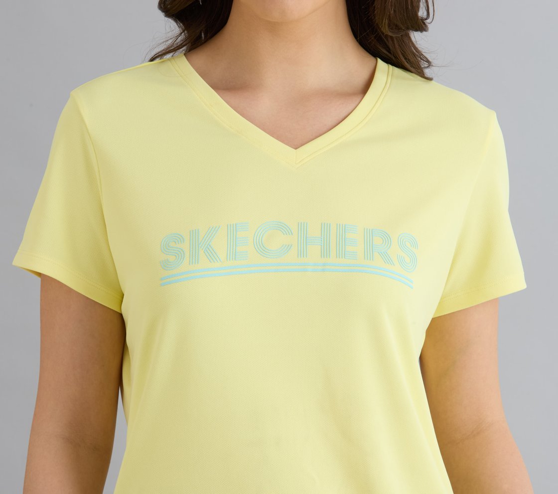 BASIC PERFROMANCE TUNIC T-SHIRT, SILVER/LIME Apparel Right View