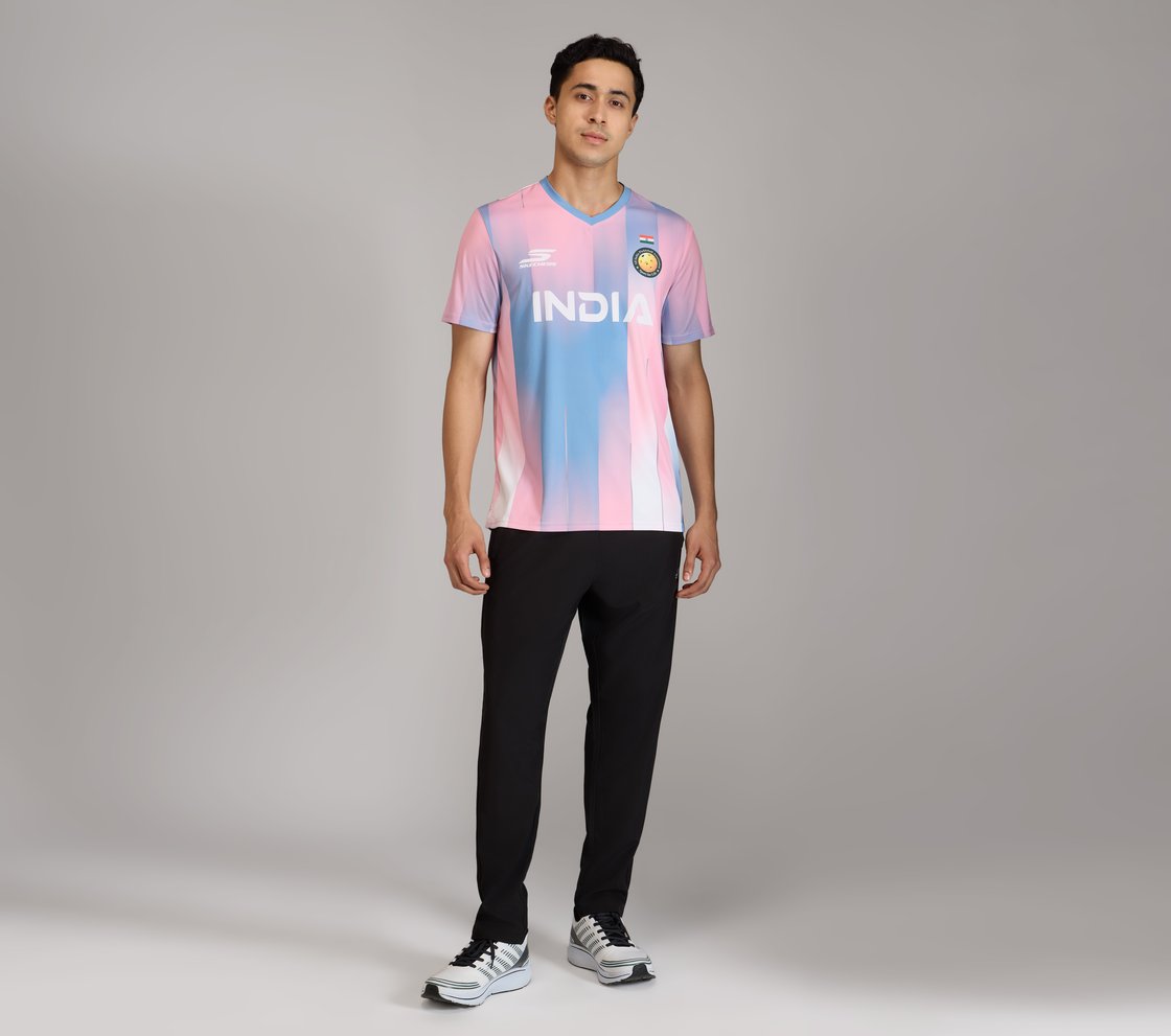 AIPA MENS REPLICA MATCH JERSEY, SILVER/WHITE/PINK Apparel Right View