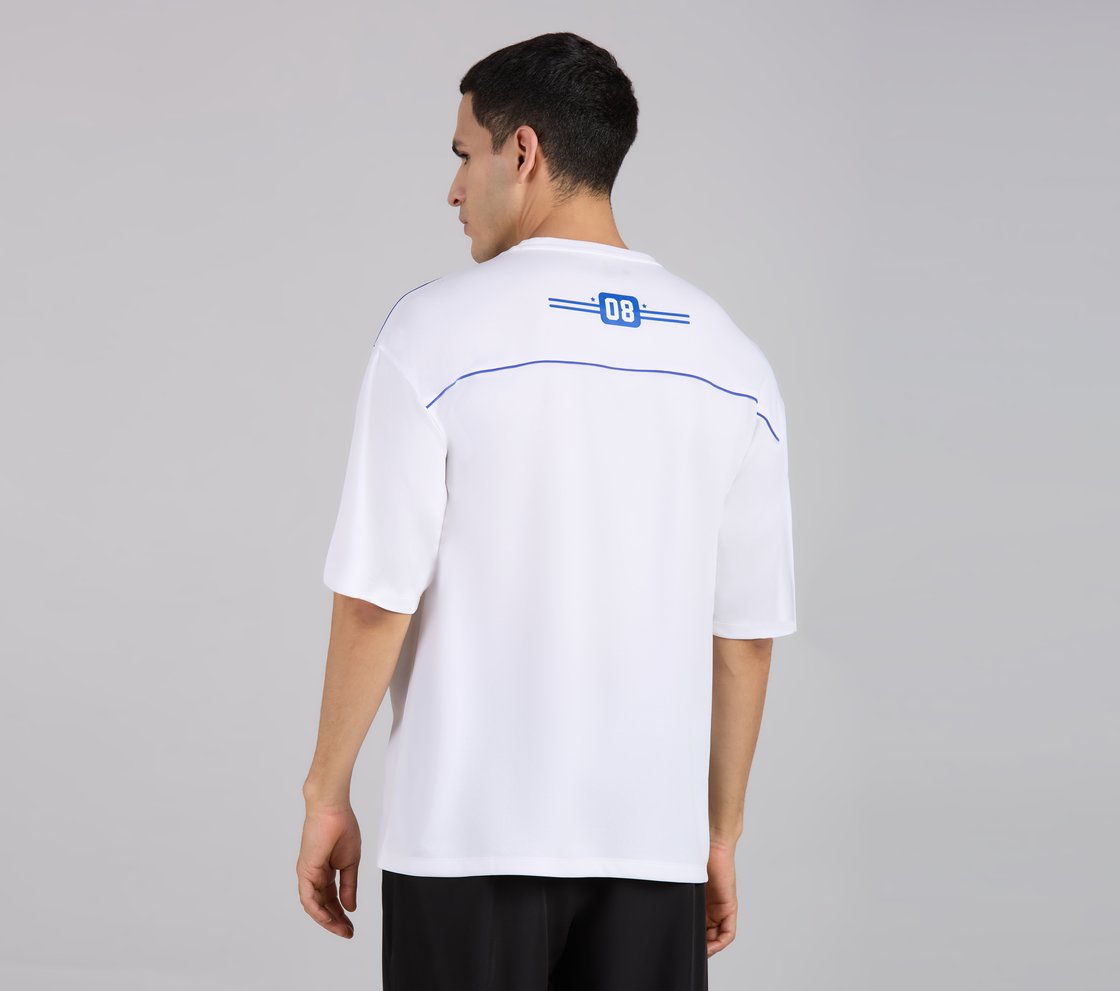 MUMBAI INDIANS GRAPHIC TEE, WHITE Apparel Left View