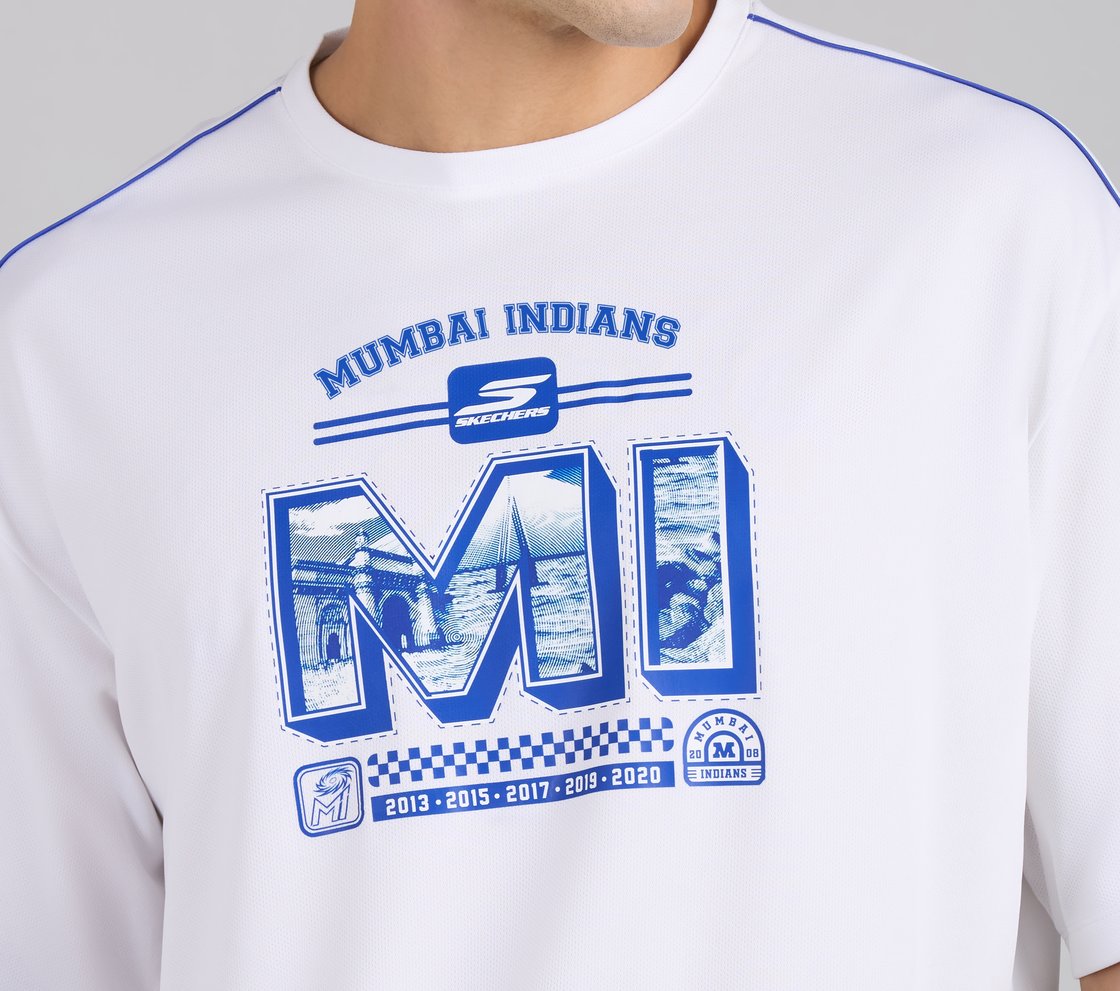 MUMBAI INDIANS GRAPHIC TEE, WHITE Apparel Right View
