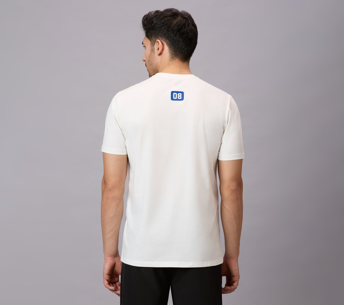 MUMBAI INDIANS DISTRESSED GRAPHIC TEE, WHITE Apparel Left View