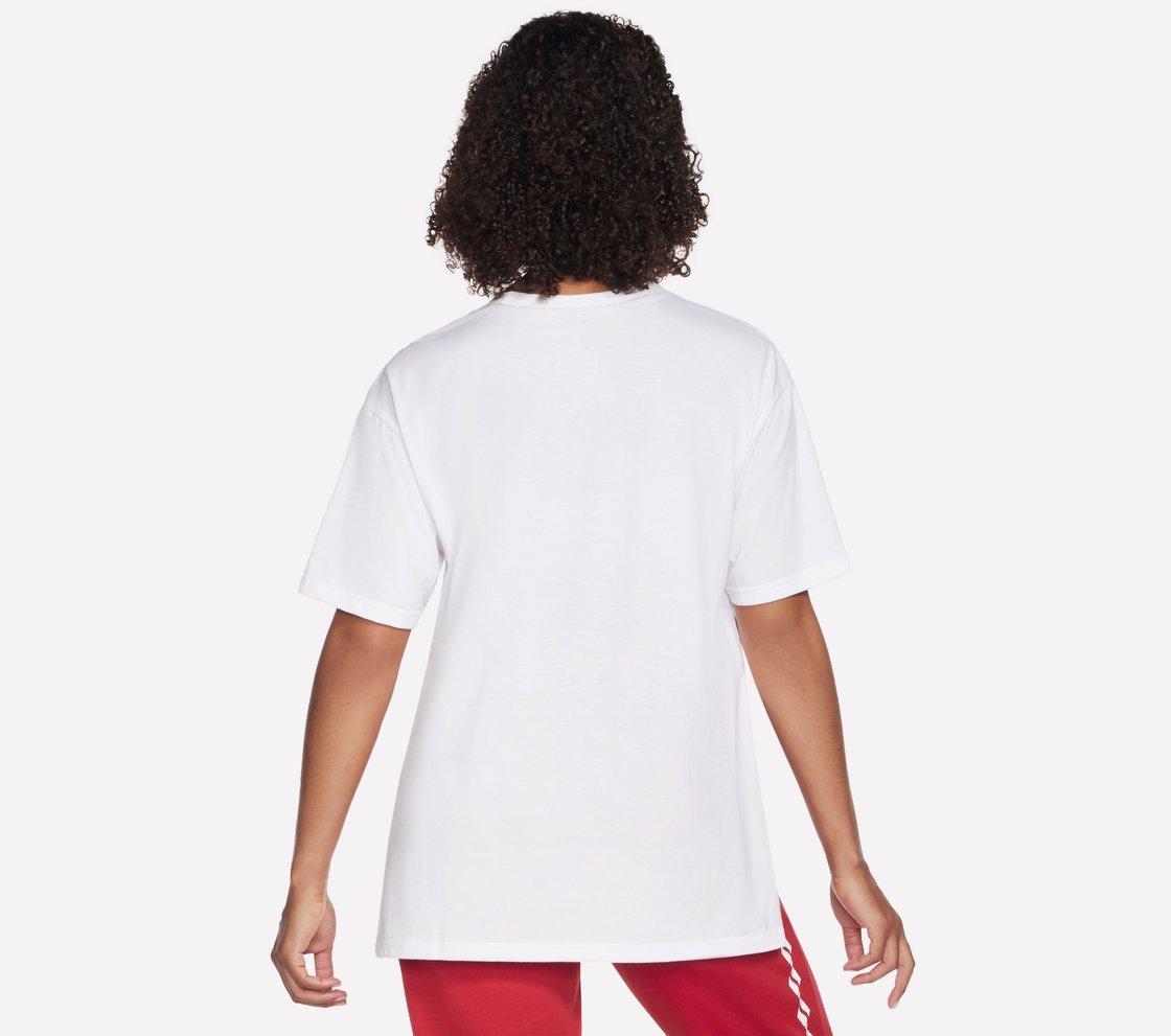  DIAMOND LOGO TAPE T-SHIRT, WWWHITE Apparel Top View