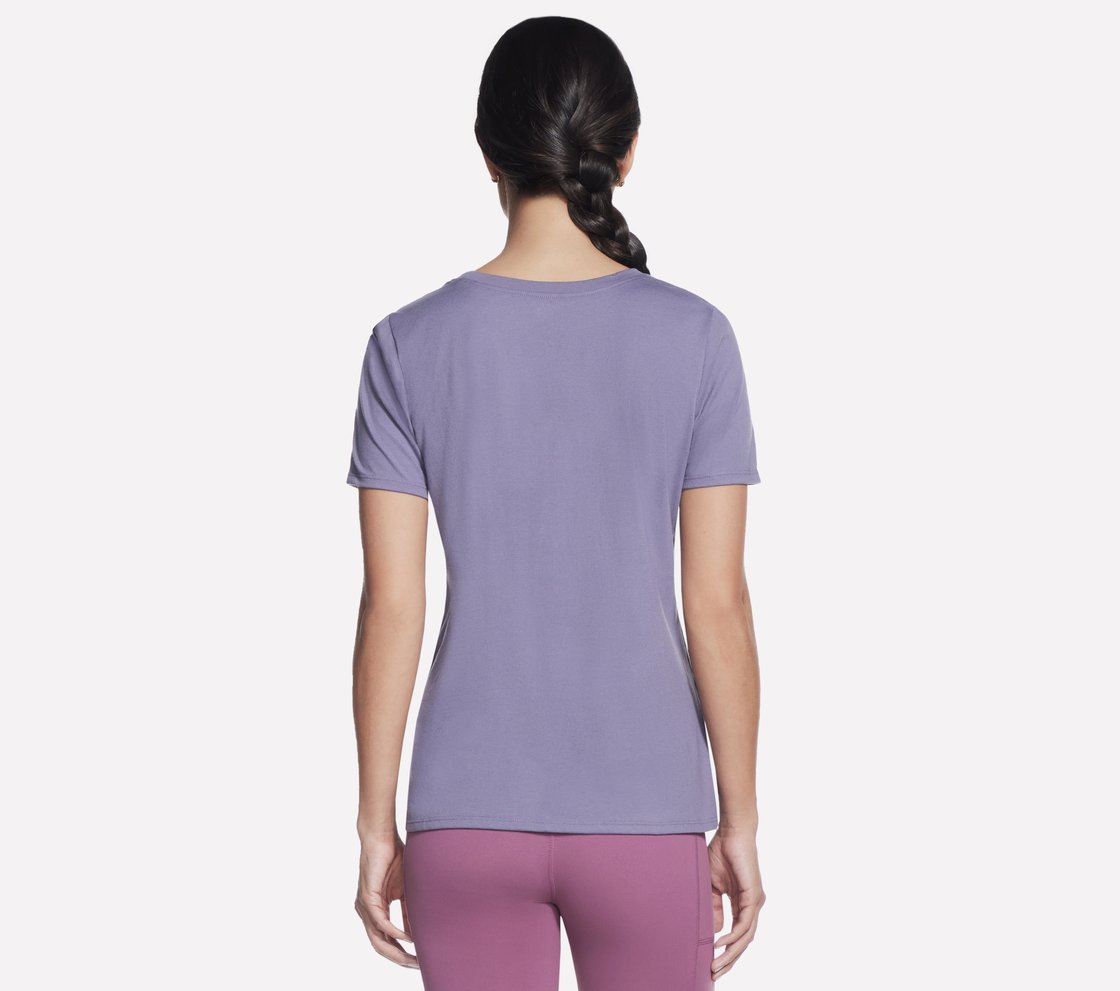 DIAMONDS T-SHIRT, GREY/PURPLE Apparel Top View