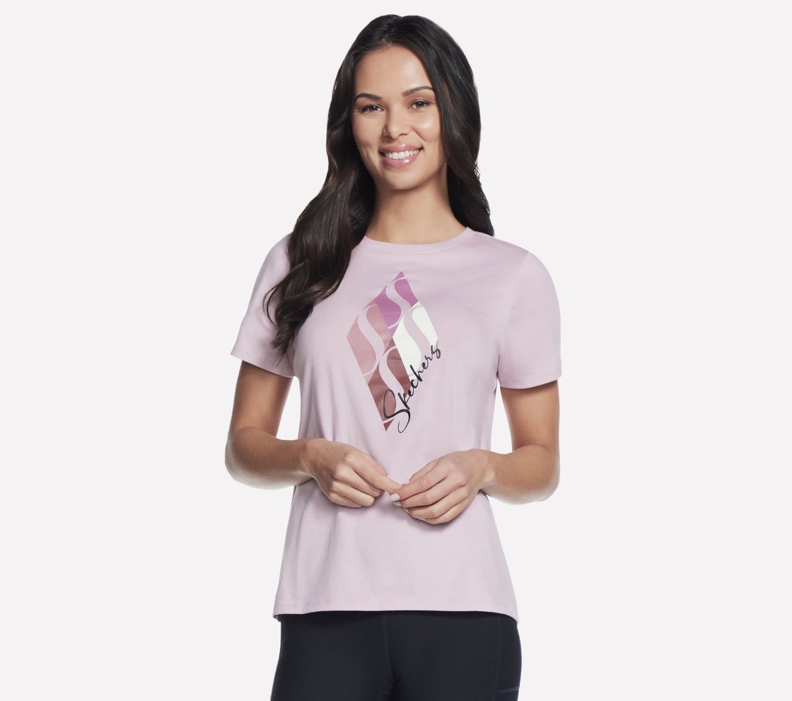 DIAMONDS T-SHIRT, PINK/LAVENDER Apparel Lateral View