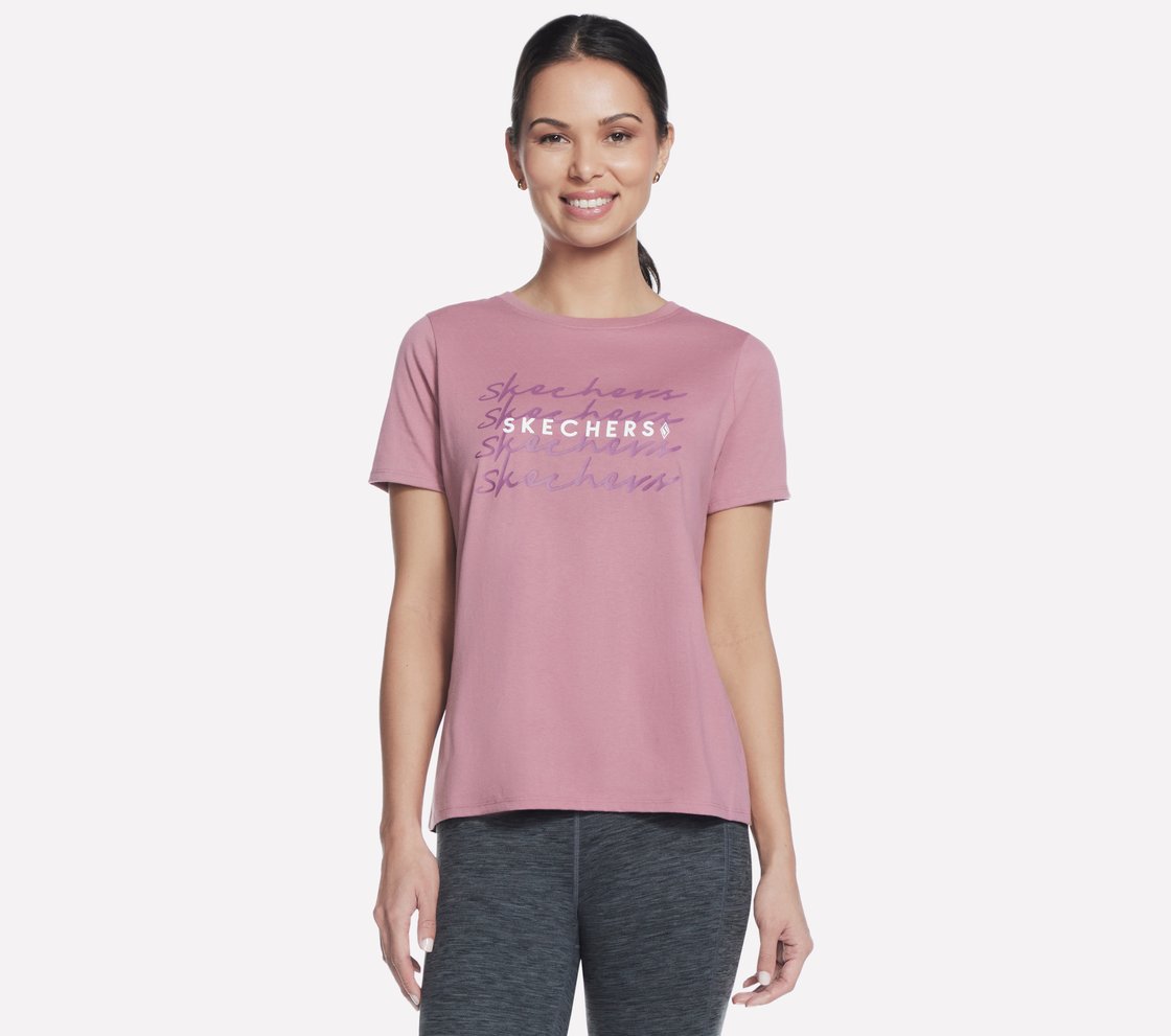 SKECHERS REPEAT T-SHIRT, MMAUVE Apparel Lateral View