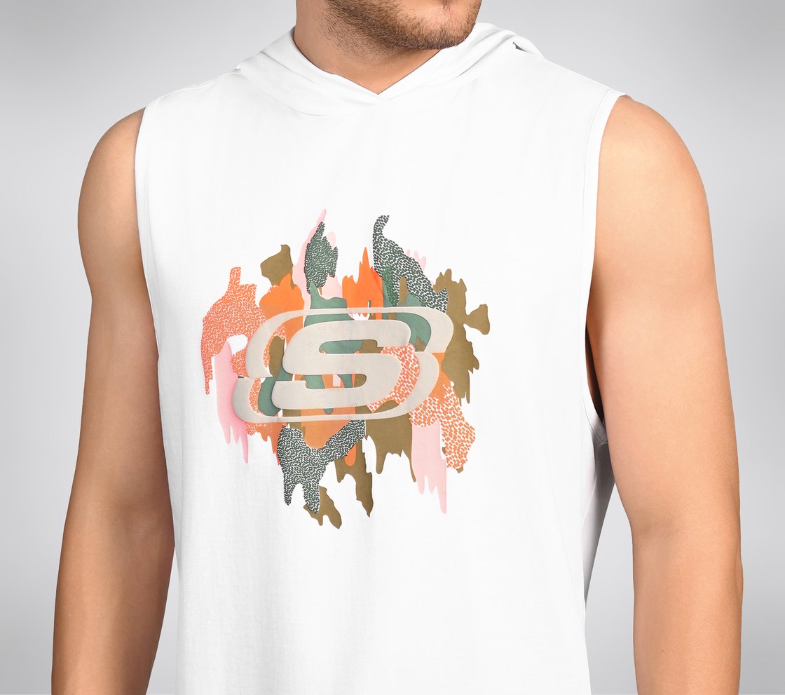 OASIS CAMO HOODIE TANK, WWWHITE