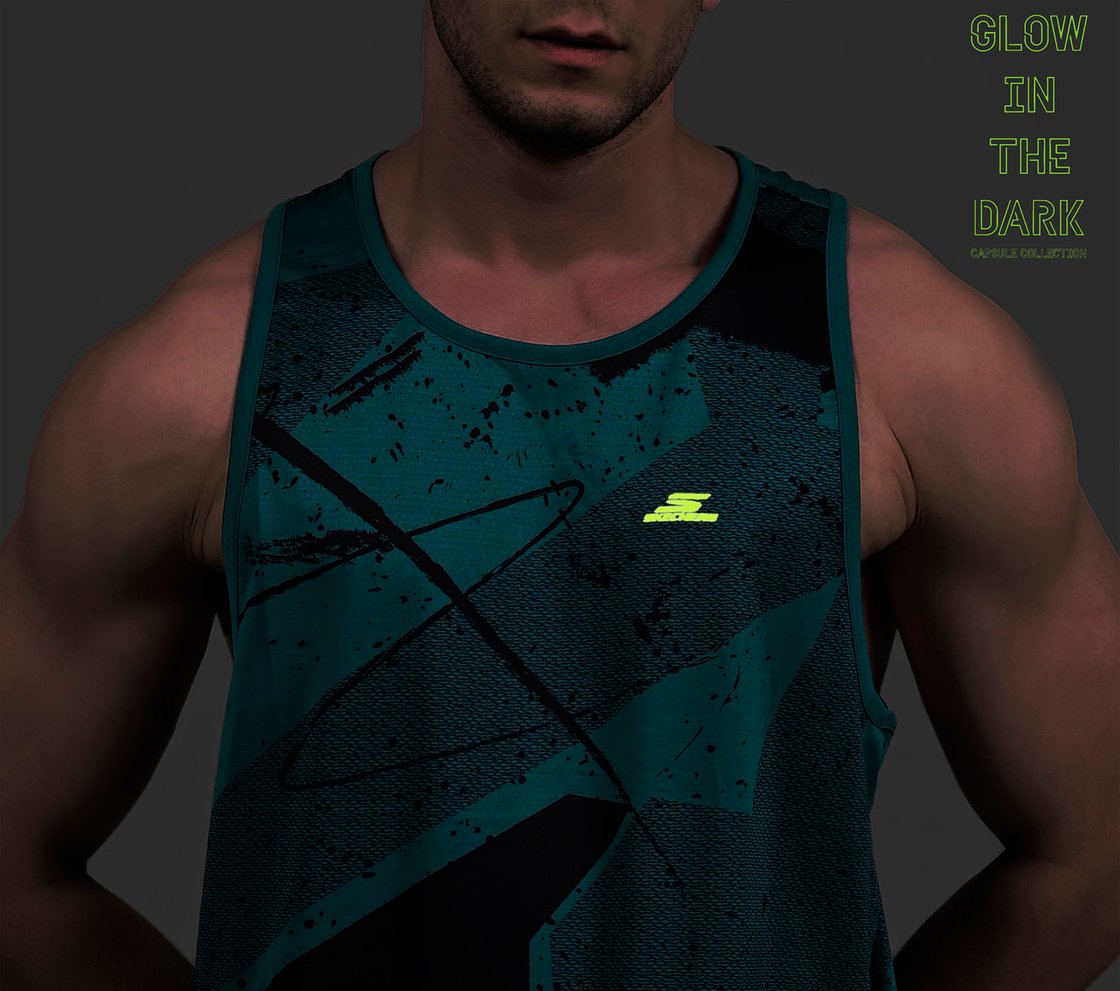 FIRFLY AOP TANK, TEAL/BLUE Apparel Right View