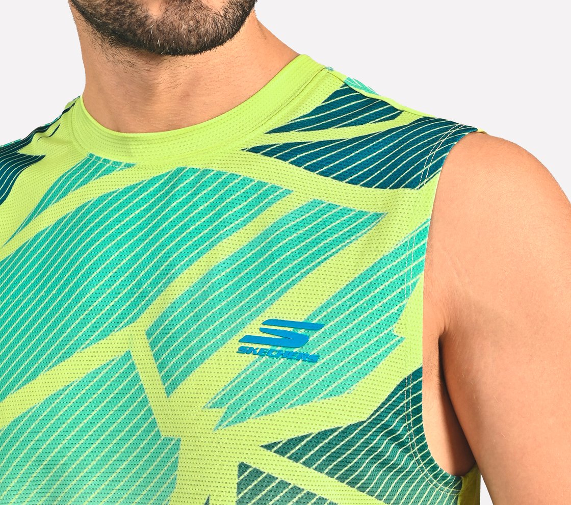 SKECHERS PICKLEBALL TANK, LIME Apparel Right View