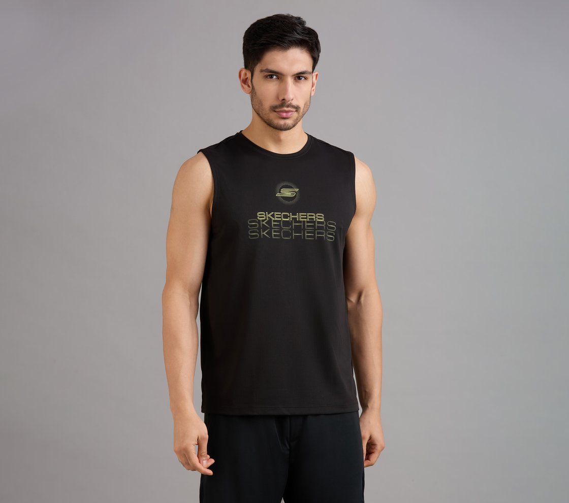 SMOKE EFFECT PICKLEBALL TANK, BLACK Apparel Lateral View