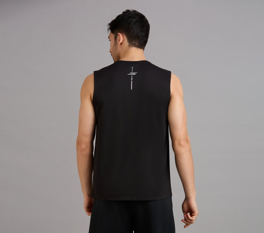 SMOKE EFFECT PICKLEBALL TANK, BLACK Apparel Left View