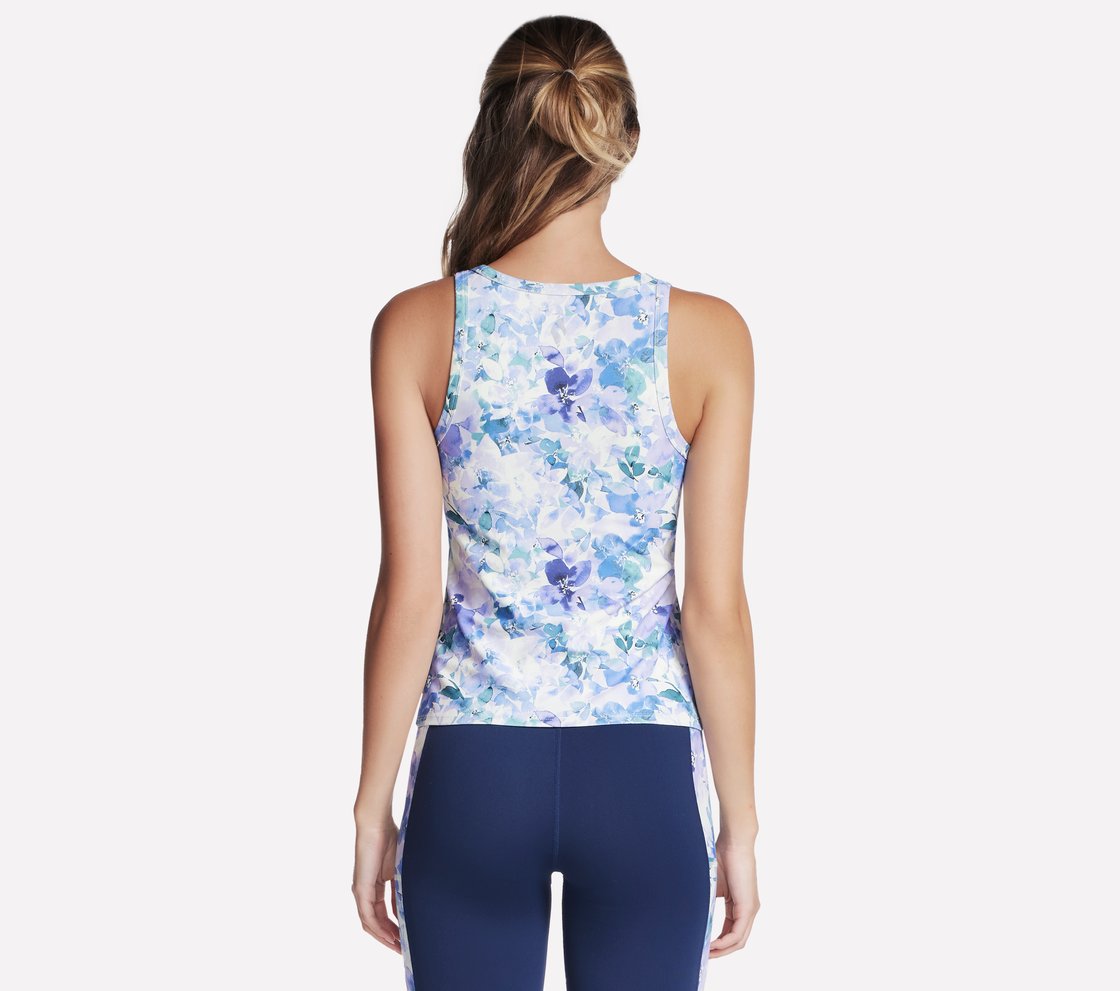 GOWALK SEASCAPE FLORAL TANK, PURPLE/TURQUOISE