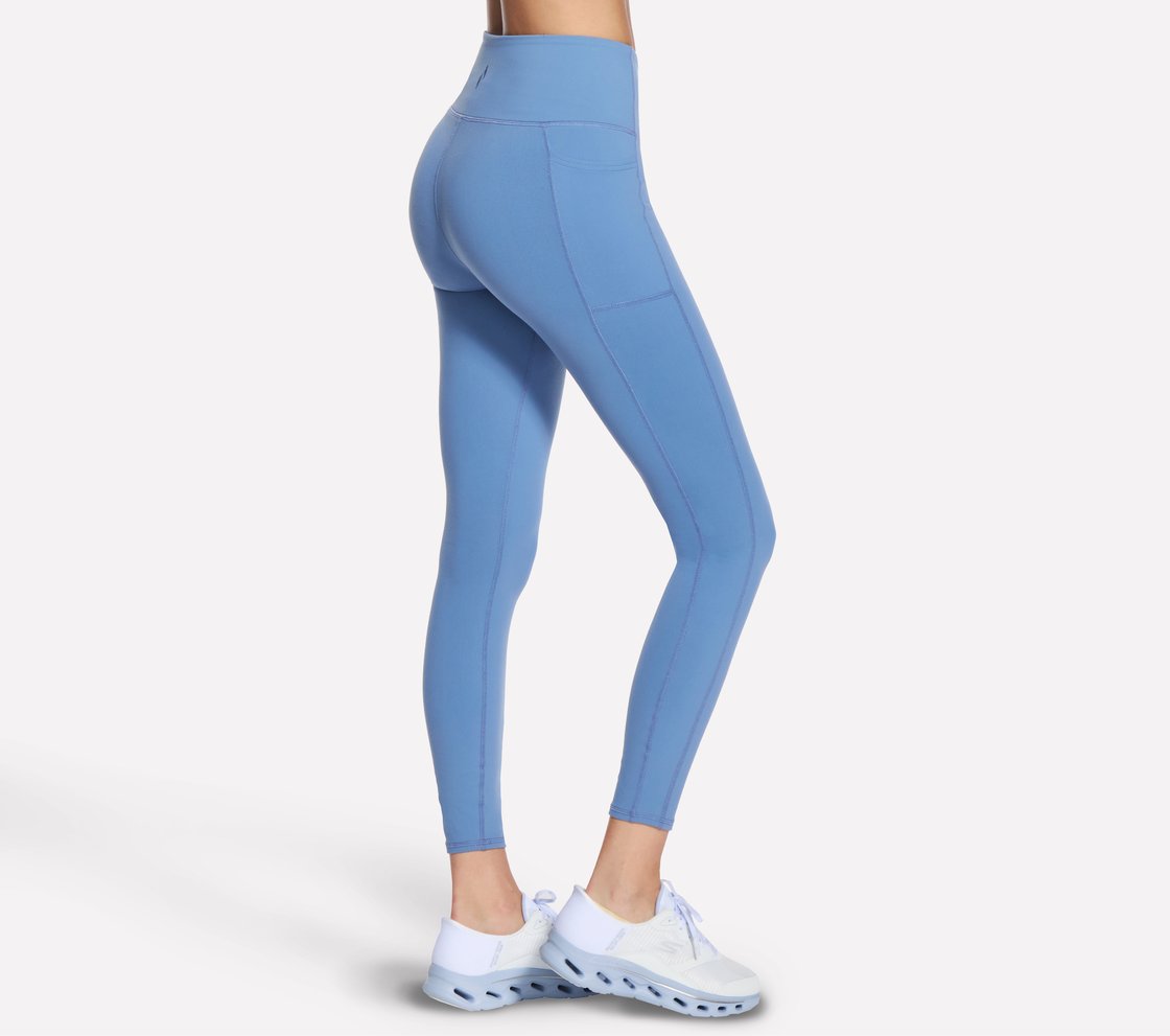 GOWALK HW LEGGING II, BLUE/MAUVE Apparel Left View