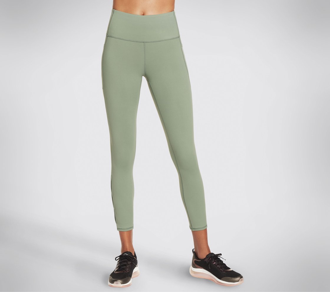 GOFLEX SLIT HW 7/8 LEGGING, LIGHT GREEN Apparel Bottom View
