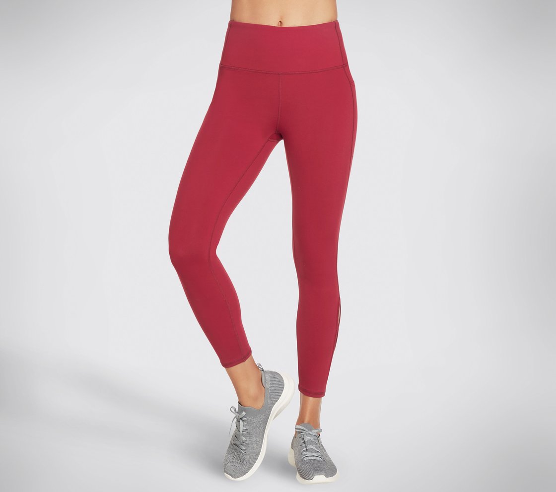GOFLEX SLIT HW 7/8 LEGGING, RASPBERRY Apparel Bottom View