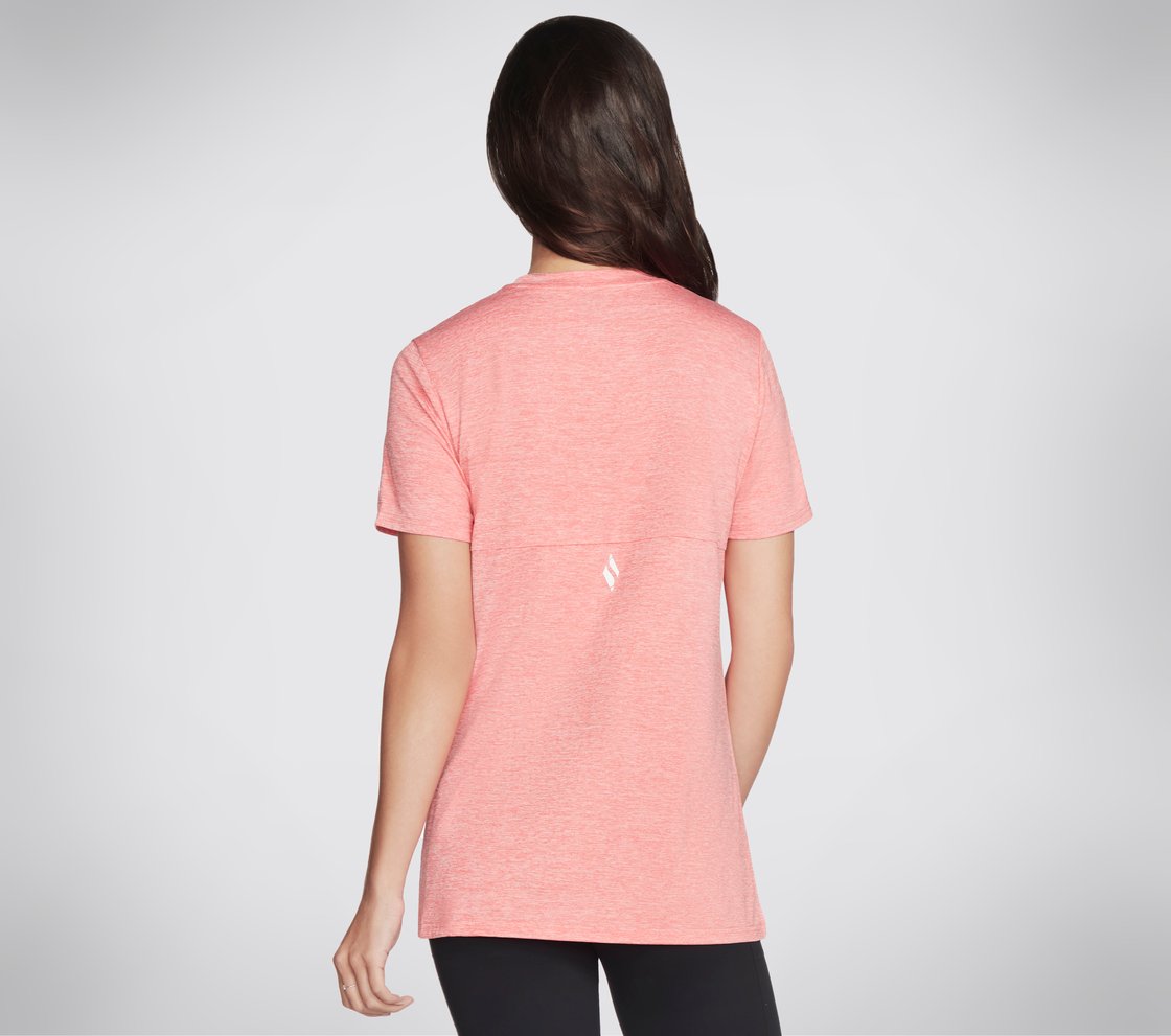 DIAMOND BLISSFUL T-SHIRT, CCORAL Apparel Top View