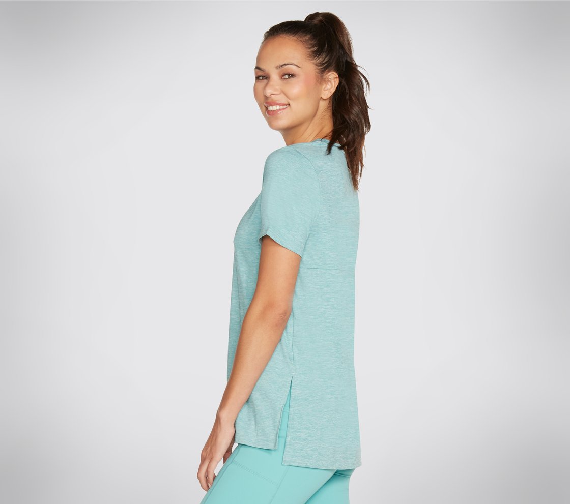 DIAMOND BLISSFUL T-SHIRT, TURQUOISE Apparel Bottom View