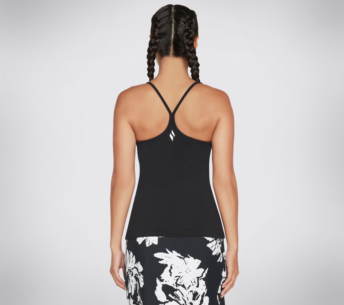 GOWALK RACERBACK SHELF BRA CA, BBBBLACK Apparel Top View