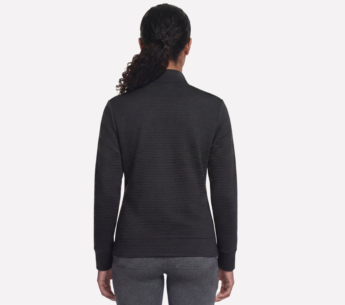THE GOWALK HOODLESS HOODIE, BLK/BLU/ORANGE Apparel Top View