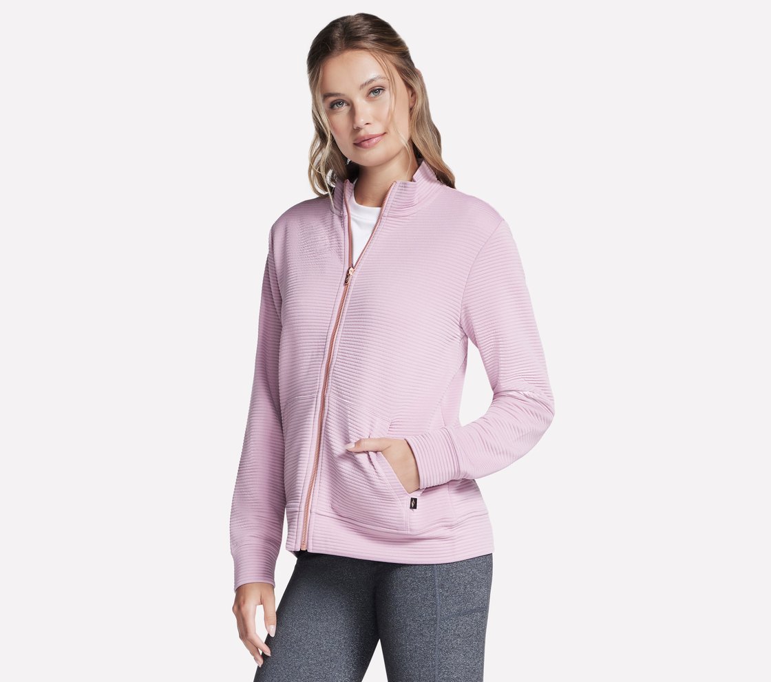 THE GOWALK HOODLESS HOODIE, PINK/LAVENDER Apparel Bottom View
