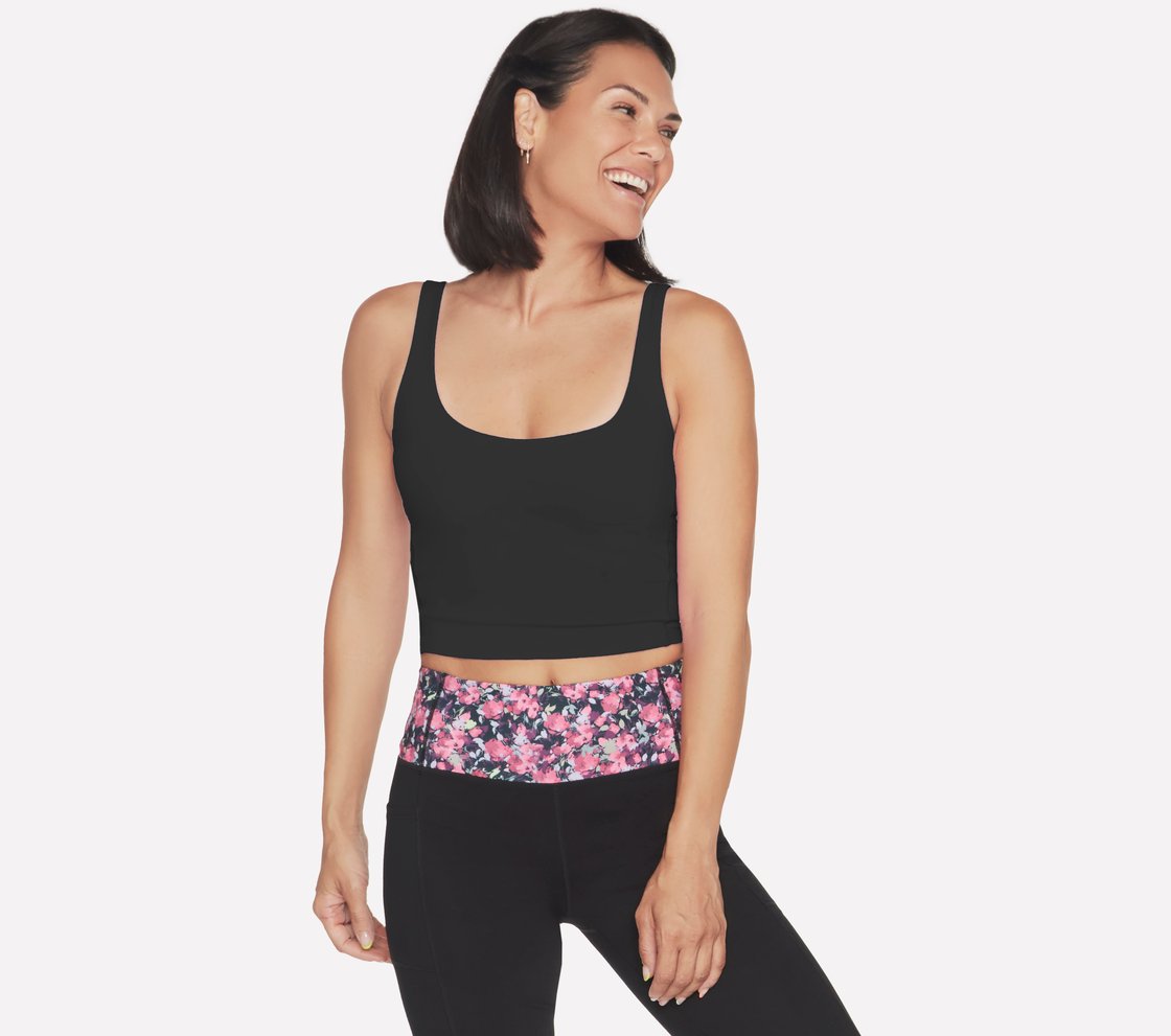 GOFLEX JOY LONGLINE BRA, BBBBLACK Apparel Lateral View